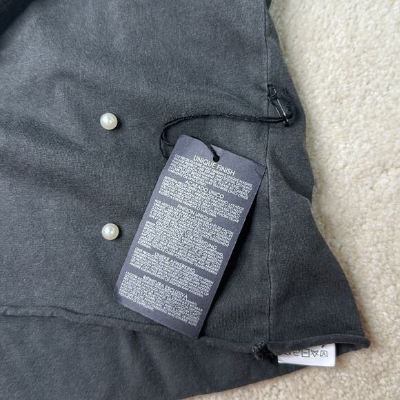 Forever 21: Gun Metal Gray Pearl Cropped Tee - Picture 6 of 7